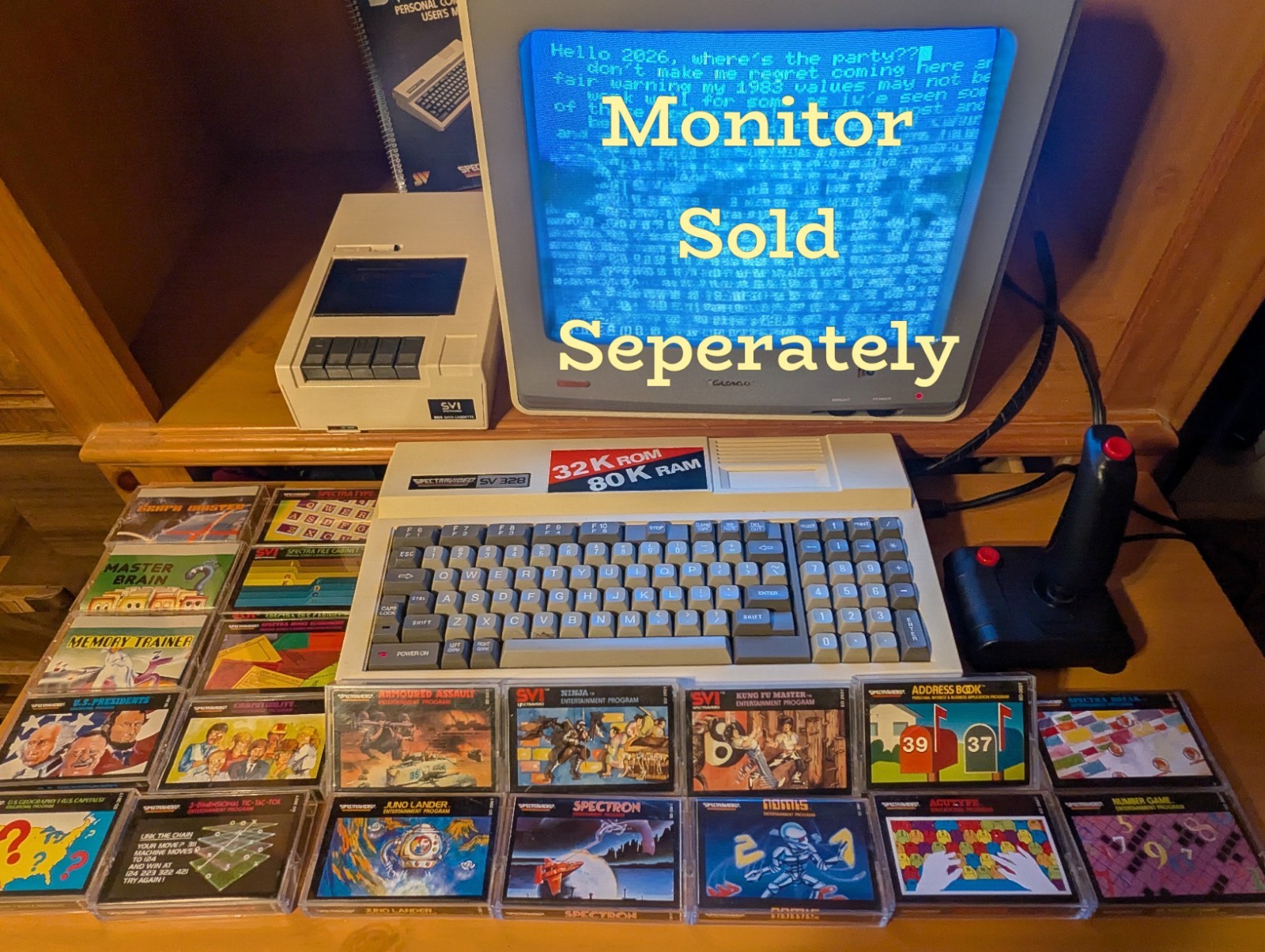 LAST ONE Early Microsoft SpectraVideo-328 Computer, 20 Games/Programs + Extras