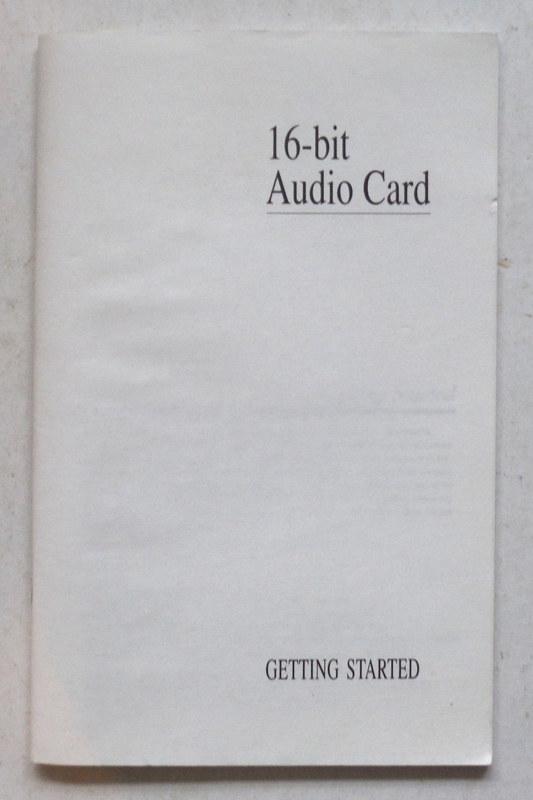 Vintage Sound Blaster 16 bit Audio Card Owner\'s Manual 1996 P8356 Vintage Sound Blaster 16 bit Audio Card Owner\'s Manual 1996 P8356