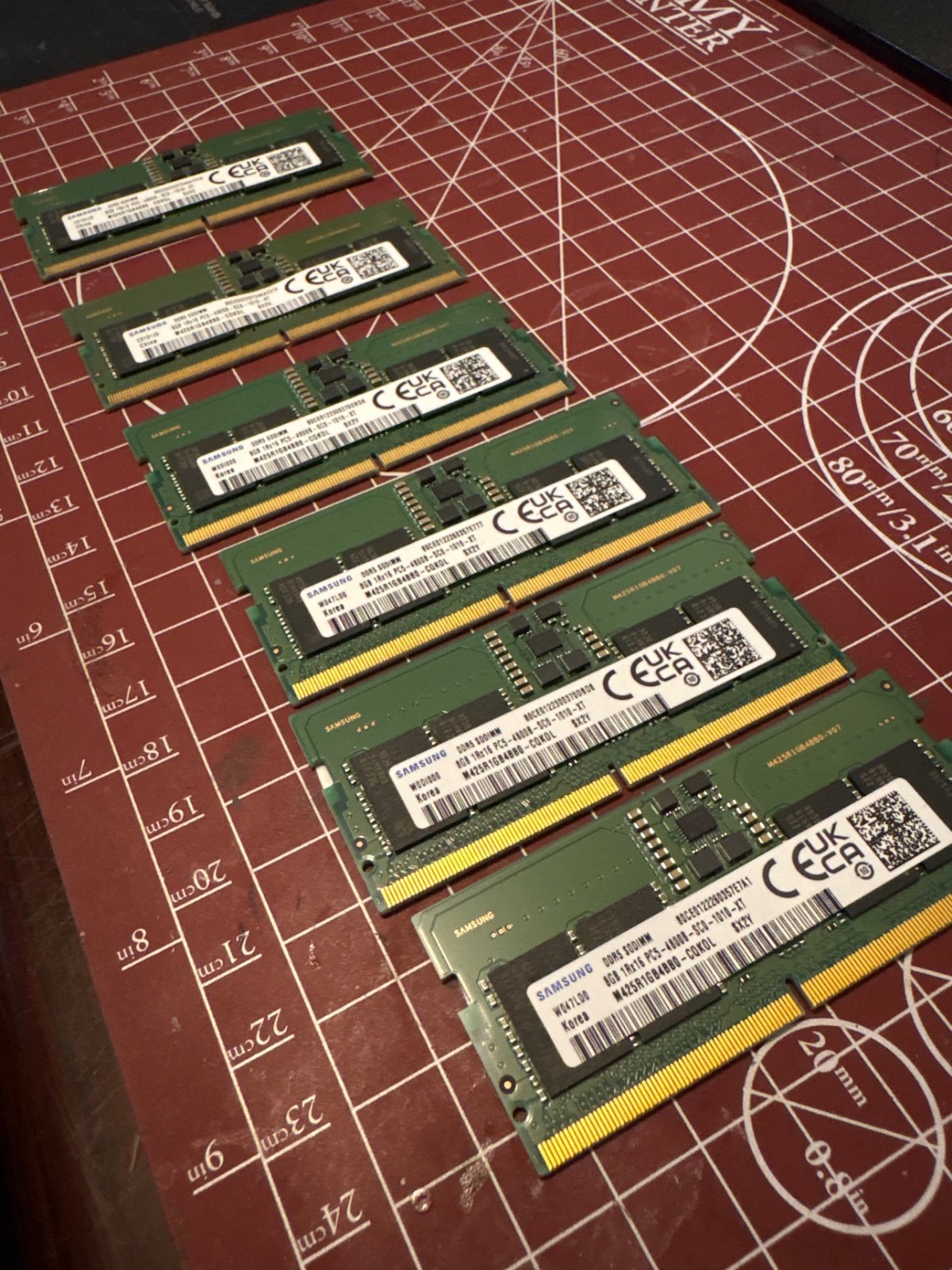 Lot of 6 Samsung 8GB DDR5-4800 PC5-4800B SODIMM Laptop RAM M425R1GB4BB0-CQKOL