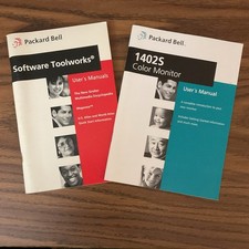 Packard Bell Toolworks User Manuals & 1402S Color Monitor User Manual Vintage picture