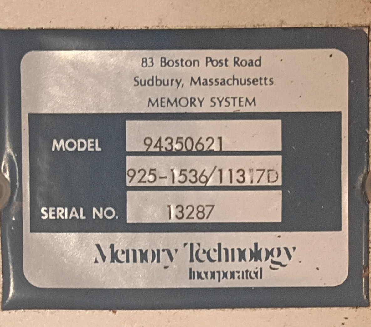 Vintage Control Data CDC Memory Technology Computer Memory 94350621 1971 Rare
