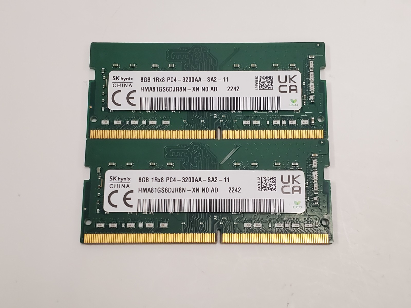 SK hynix 16GB (2x8GB) DDR4 PC4-3200AA-SA2-11 HMA81GS6DJR8N-XN (16GB TOTAL)