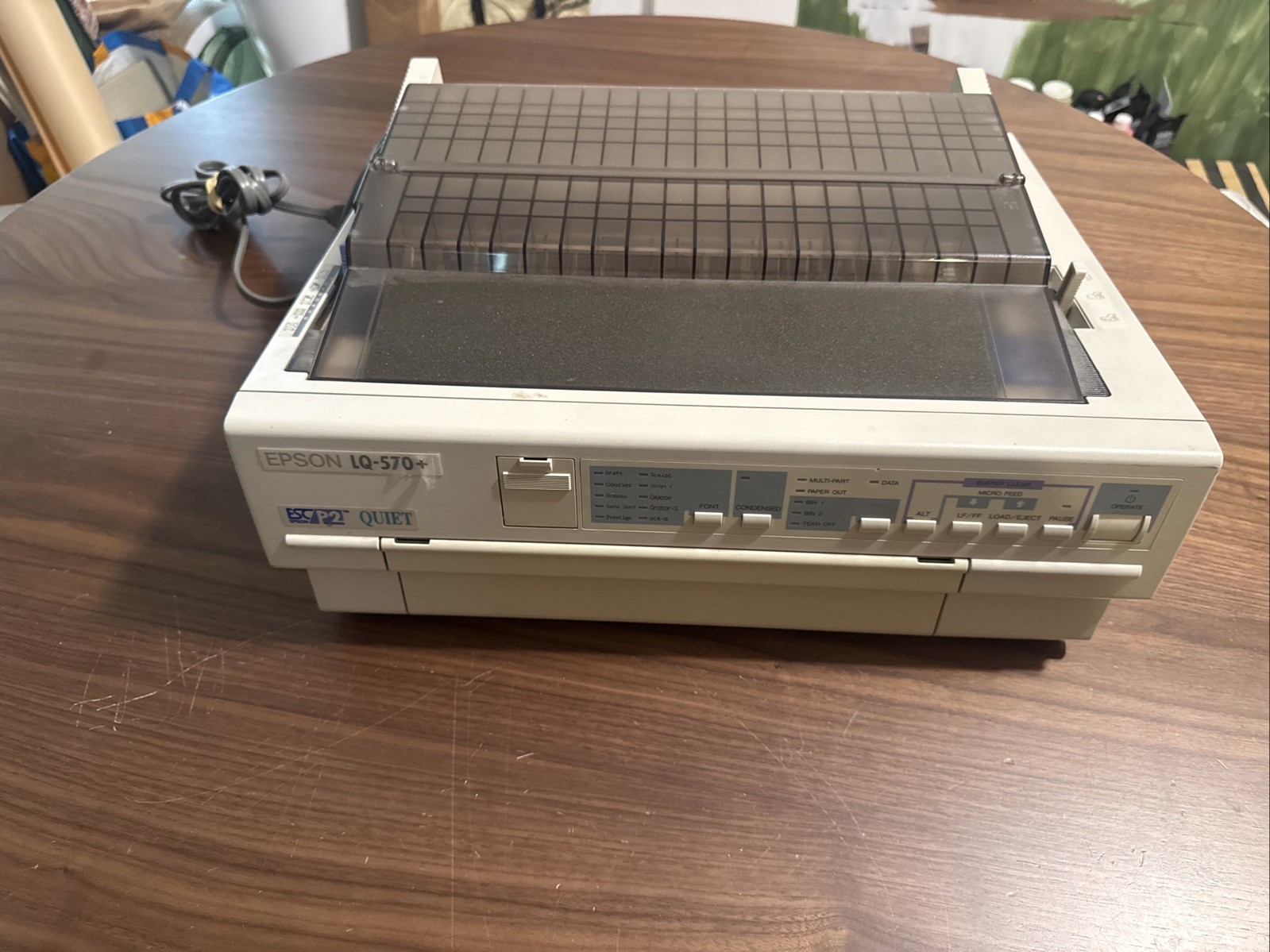 Epson LQ-570+ Vintage Dot Matrix Printer Tested w/Cable - READ Epson LQ-570+ Vintage Dot Matrix Printer Tested w/Cable - READ