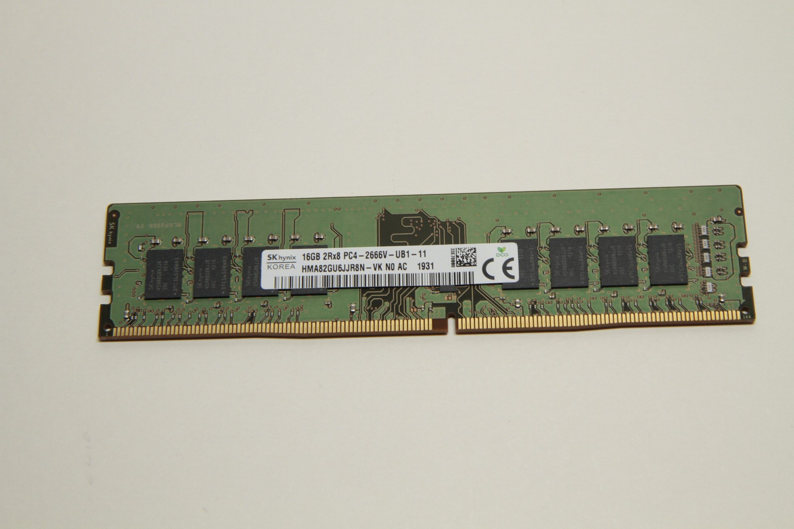 SK Hynix 16GB (1x16GB) 2Rx8 DDR4 Desktop RAM PC4-2666V HMA82GU6JJR8N-VK Tested