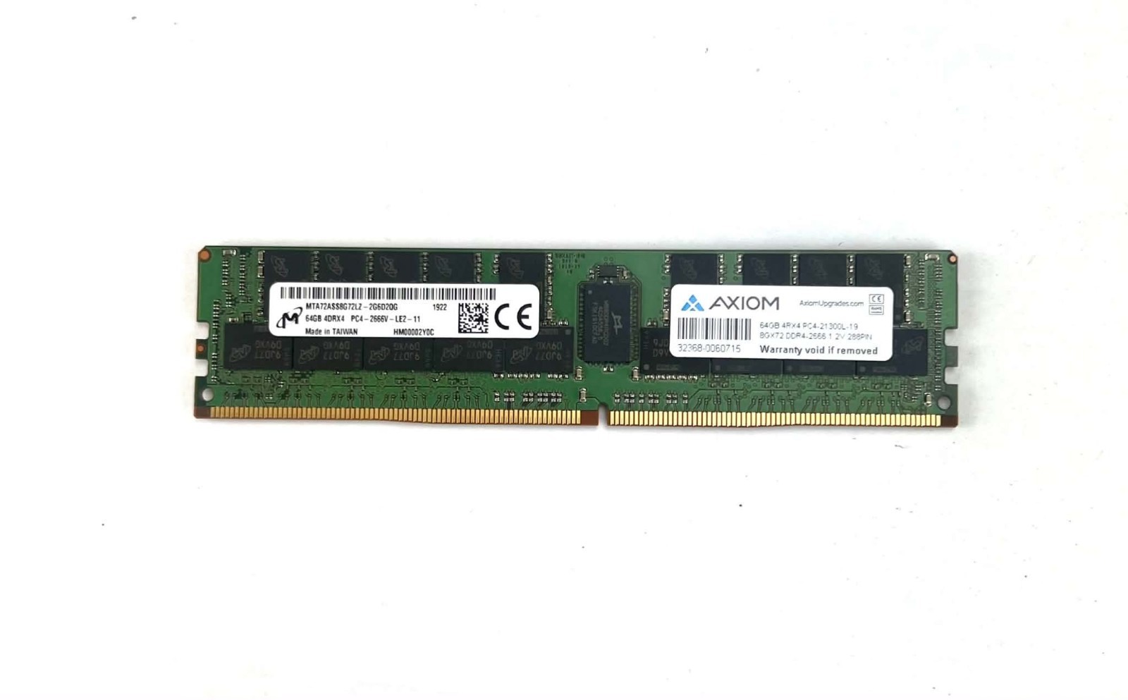 Micron 64GB DDR4 PC4-2666V 4DRx4 ECC LRDIMM MTA72ASS8G72LZ-2G6D2 SERVER MEM
