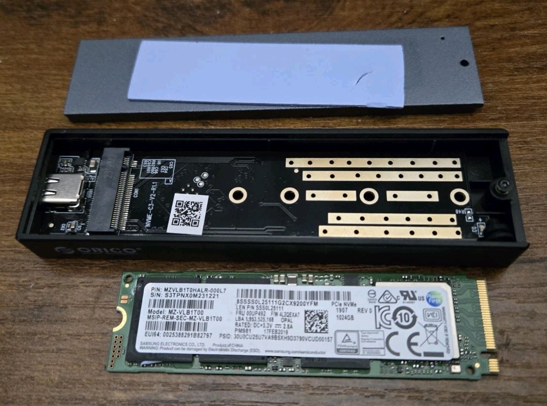 HP Samsung PM981a 1TB NVMe M.2 SSD SOLID STATE DRIVE MZ-VLB1T0B 100% HEALTH