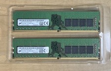 Micron 2RX8 PC4-2666V 32GB MTA16ATF4G64AZ-2G6B1 DDR4 Desktop Memory RAM Lot of 2 picture