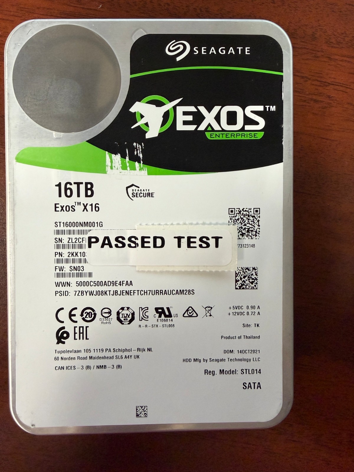 Seagate Exos X16 16TB ST16000NM001G 7200RPM Enterprise HDD*USED GREAT CONDITION* Seagate Exos X16 16TB ST16000NM001G 7200RPM Enterprise HDD*USED GREAT CONDITION*
