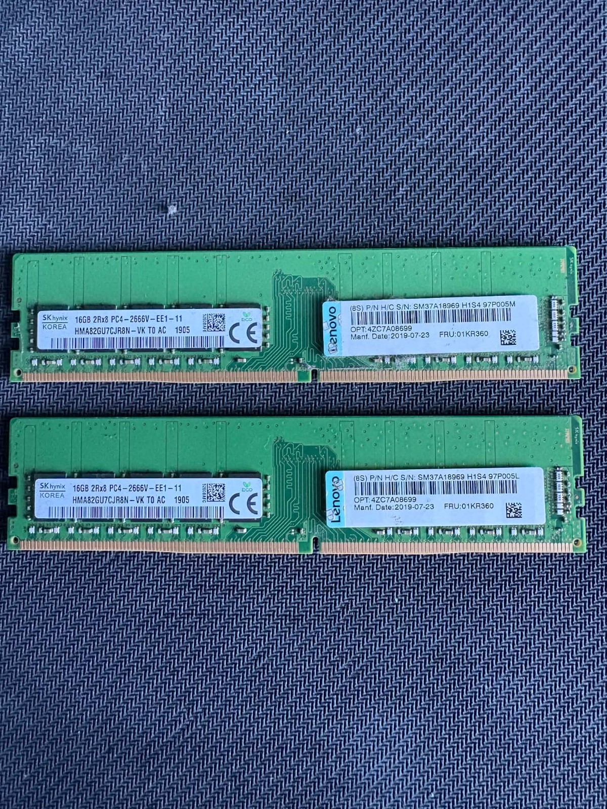 Memória RAM Lenovo de 16GB DDR4 Originais Memória RAM Lenovo de 16GB DDR4 Originais