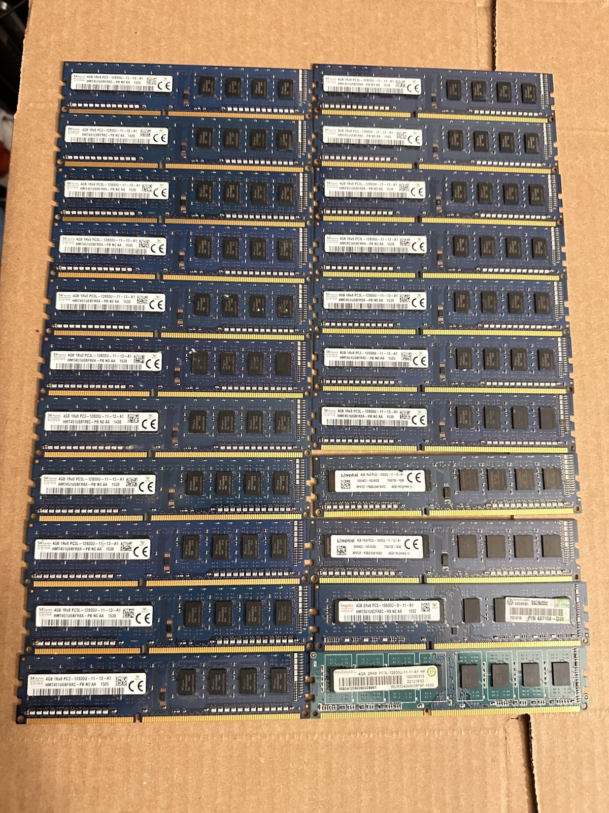 Lot Of (22) 4GB DDR3 ram memory Lot Of (22) 4GB DDR3 ram memory