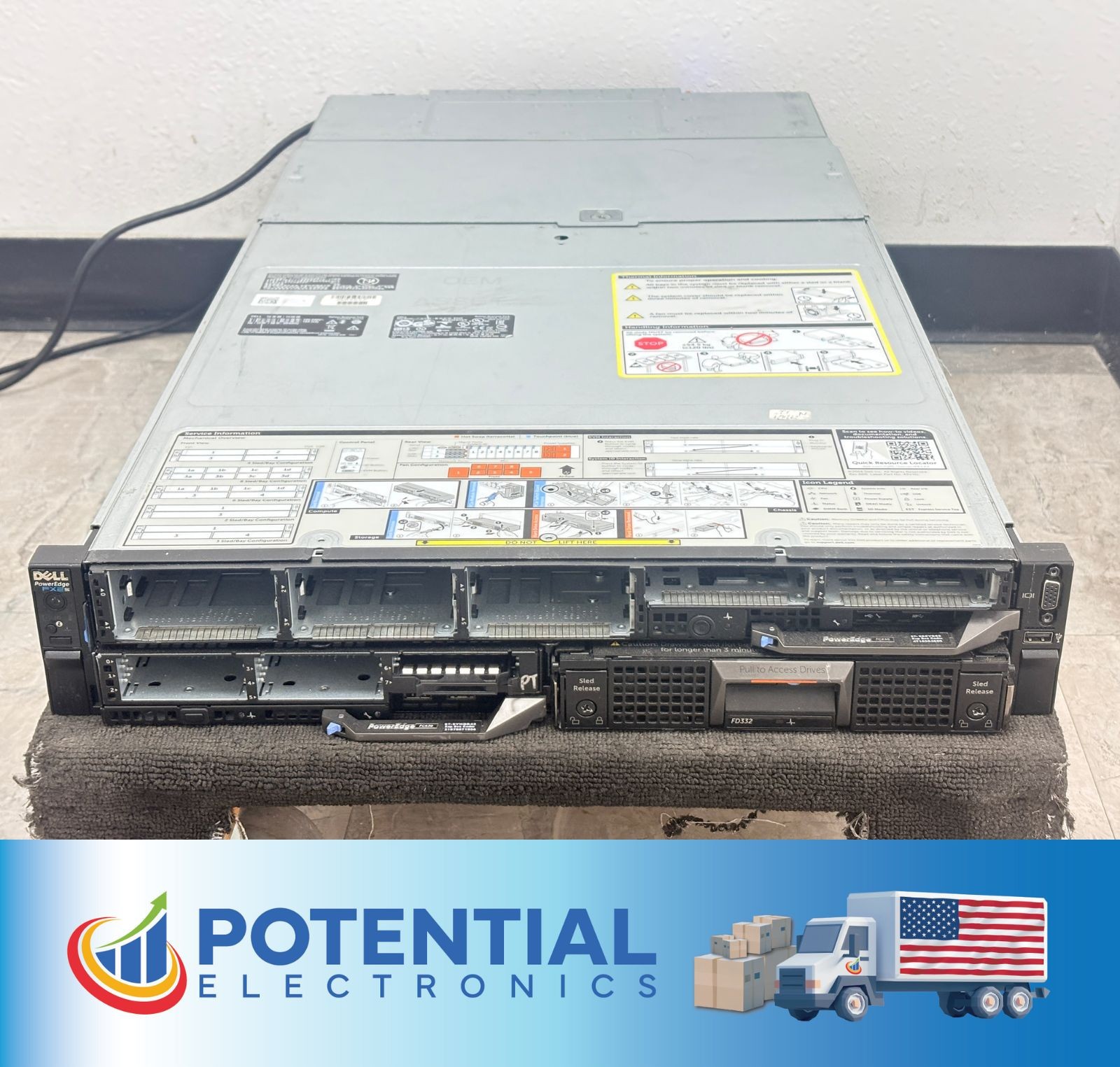 Dell PowerEdge FX2s 2U Converged Chassis w/ FC830, FC630 Compute Sleds & FD332 Dell PowerEdge FX2s 2U Converged Chassis w/ FC830, FC630 Compute Sleds & FD332