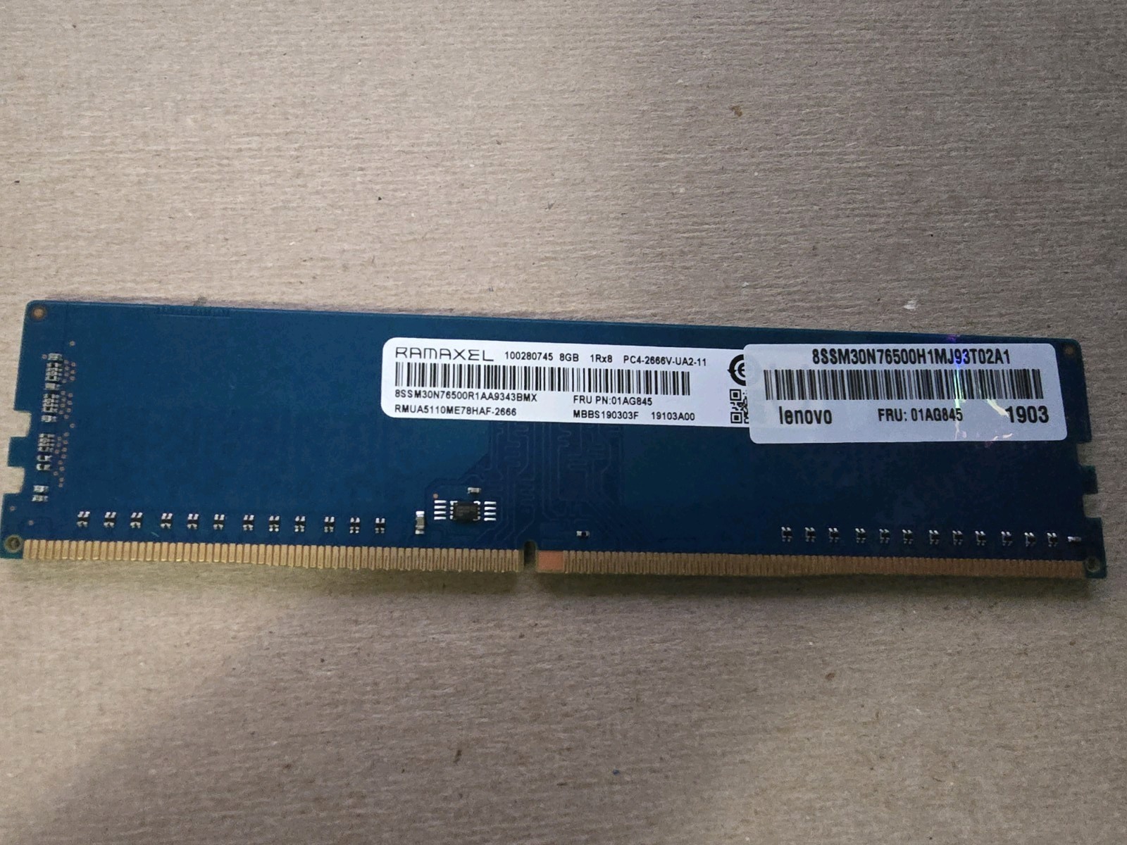 RAMAXEL 1Rx8 8GB (1x8GB) RAM DDR4 2666MHz