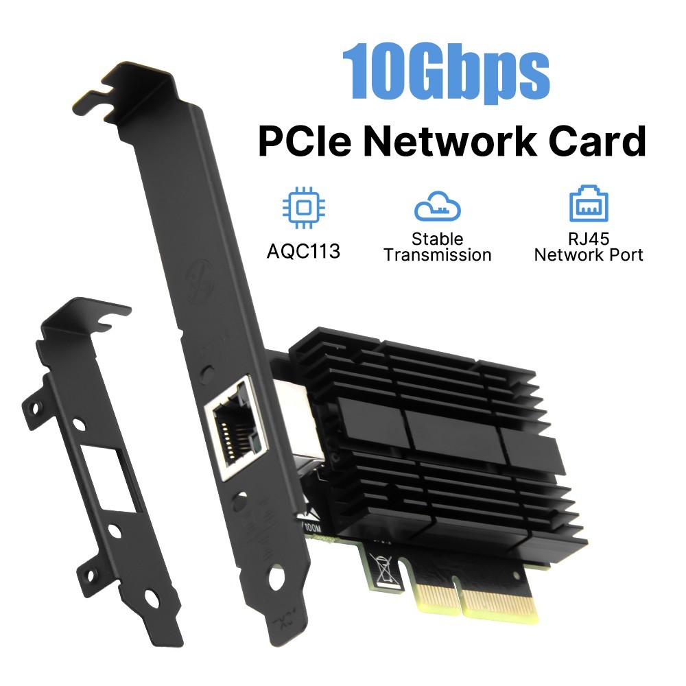 10G PCIe Ethernet Adapter AQC113 10GBase-T RJ45 NIC for Windows Linux NAS Server 10G PCIe Ethernet Adapter AQC113 10GBase-T RJ45 NIC for Windows Linux NAS Server