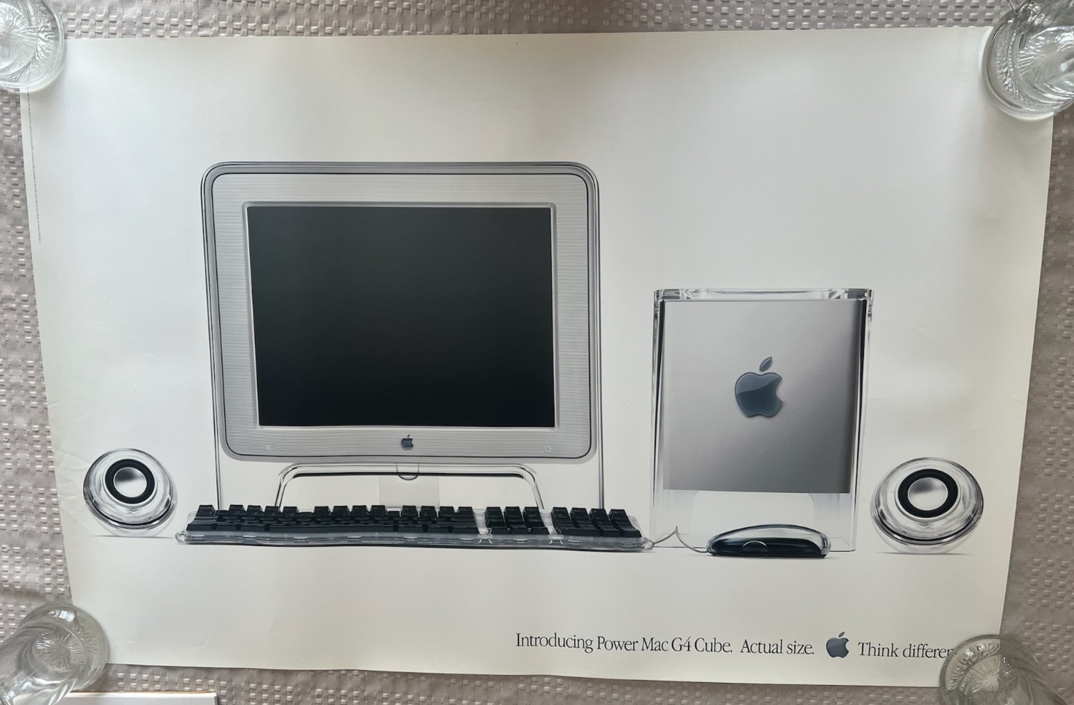 Vintage Apple Power Mac G4 Cube Poster (2000) 36 x 24 - Think Different Vintage Apple Power Mac G4 Cube Poster (2000) 36 x 24 - Think Different