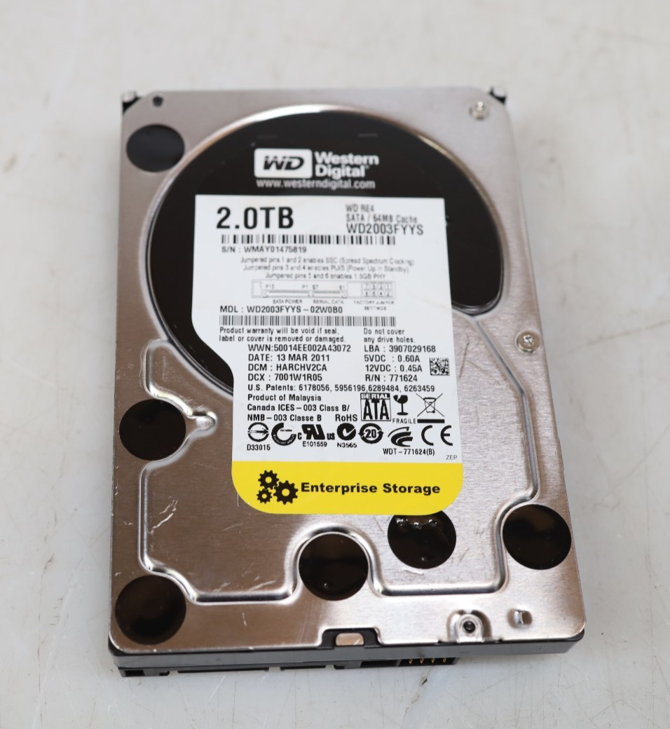 Western Digital 2TB WD2003FYYS-02W0B0 3.5\ Western Digital 2TB WD2003FYYS-02W0B0 3.5\