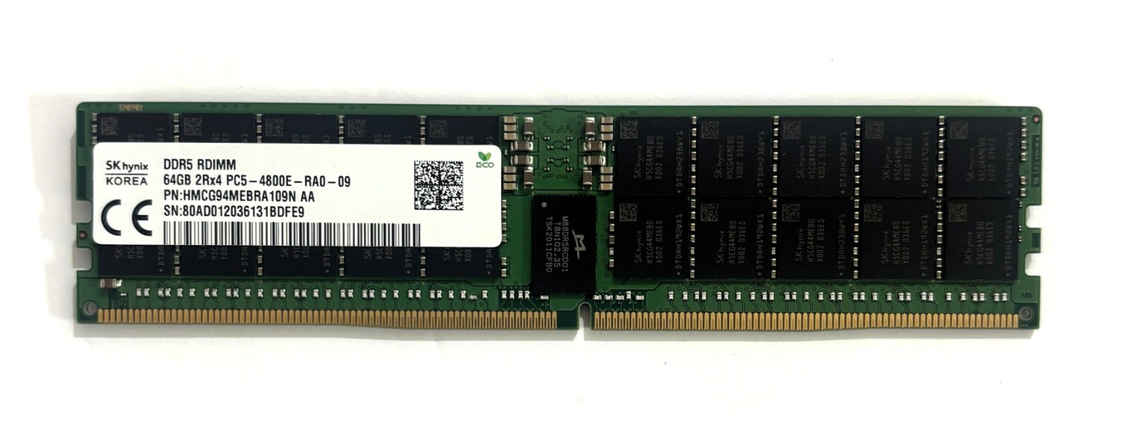 SK Hynix HMCG94MEBRA109N AA 64GB 2Rx4 PC5-38400 4800E DDR5 SDRAM Server Memory