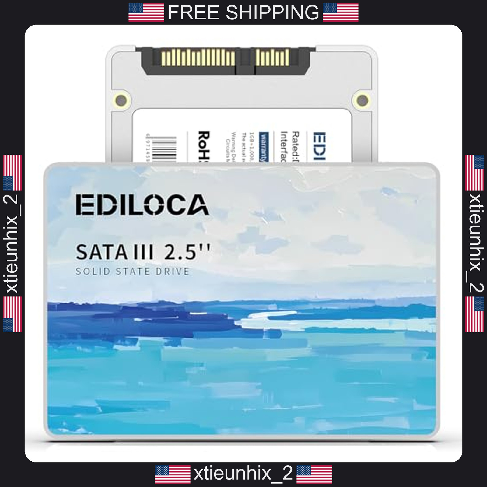 Ediloca 256GB SATA III SSD 2.5 inch Internal Drive for PC Laptop Desktop Ediloca 256GB SATA III SSD 2.5 inch Internal Drive for PC Laptop Desktop