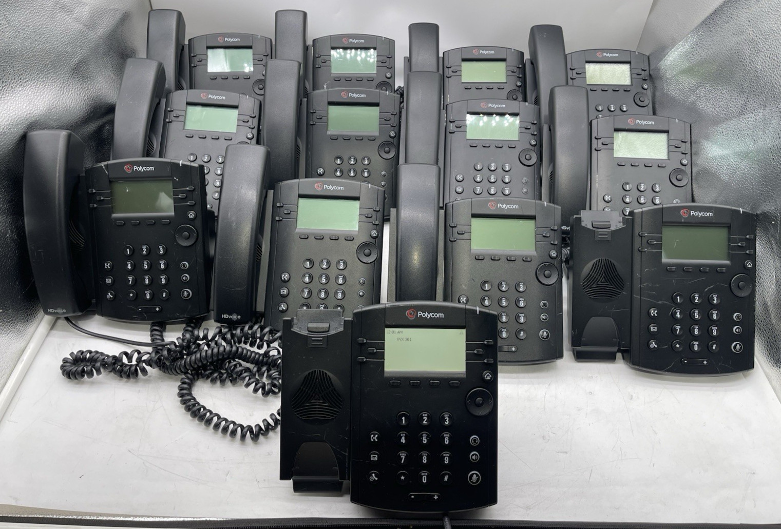 Lot Of (13) Polycom VVX 301 ,(11) Handsets only , VoIP Phone HD Business
