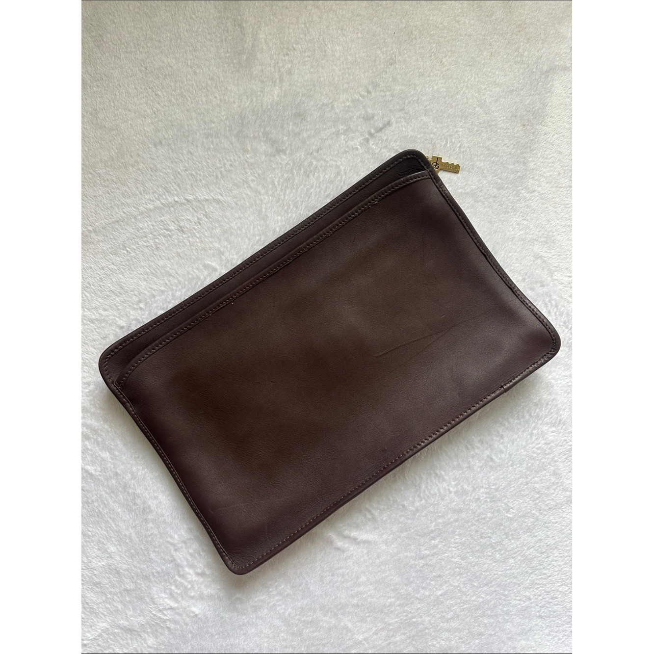 Vintage Jack Georges University Underarm Portfolio Zip Bag Brown Leather Career Vintage Jack Georges University Underarm Portfolio Zip Bag Brown Leather Career