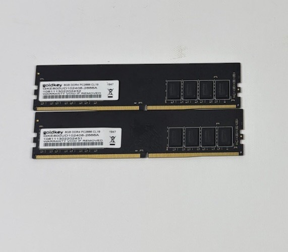 GoldKey 16GB (2x8GB) DDR4-2666 PC4-21300 CL19 288-Pin UDIMM RAM GoldKey 16GB (2x8GB) DDR4-2666 PC4-21300 CL19 288-Pin UDIMM RAM