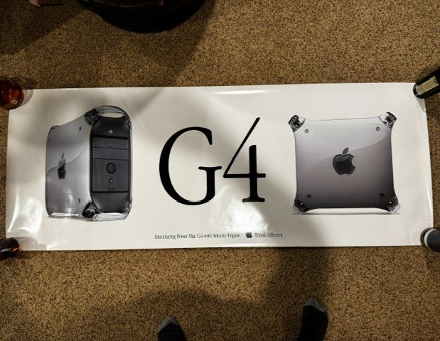 Vintage 1999 Macworld Apple PowerMac G4 Think Different Poster 27x70\