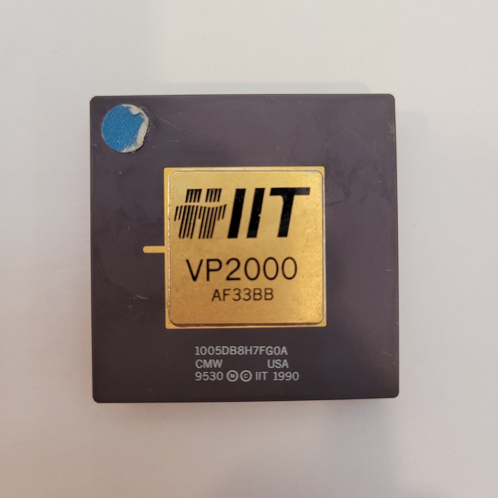 Vintage IIT VP2000 Vision Processor RISC CPU Gold Cap Ceramic PGA-145