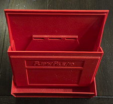 Vintage Red Innovative Concepts Flip 'N File 10 Floppy Disk Case 5.25