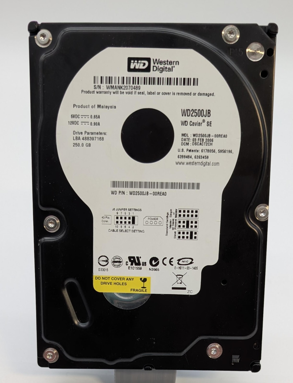 Vintage  Western Digital Caviar Blue WD2500JB 250GB 7200RPM 3.5\