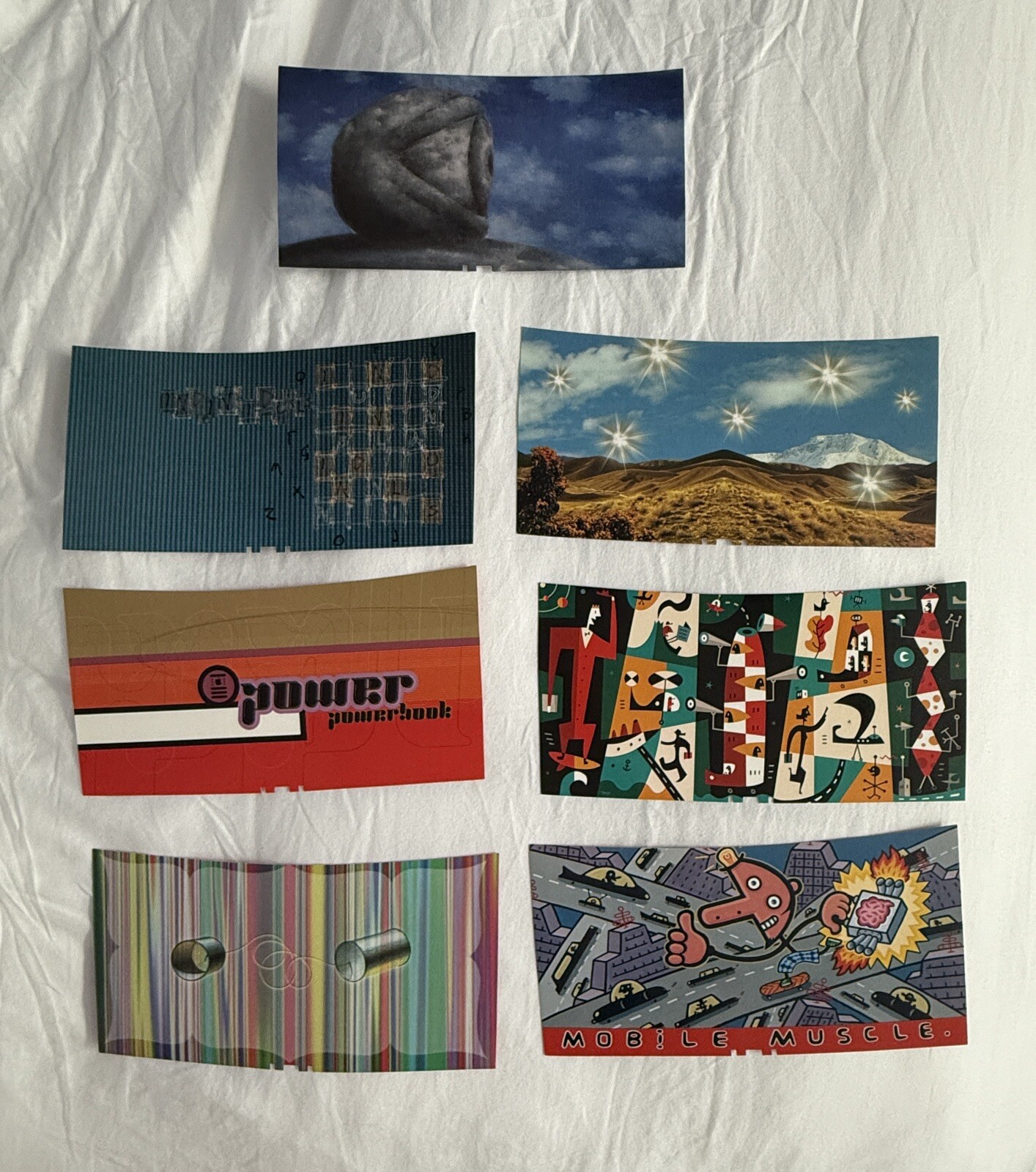 Vintage Apple PowerBook 1400 Top Cover Art Inserts 600-4101-A Set Of 7 Vintage Apple PowerBook 1400 Top Cover Art Inserts 600-4101-A Set Of 7