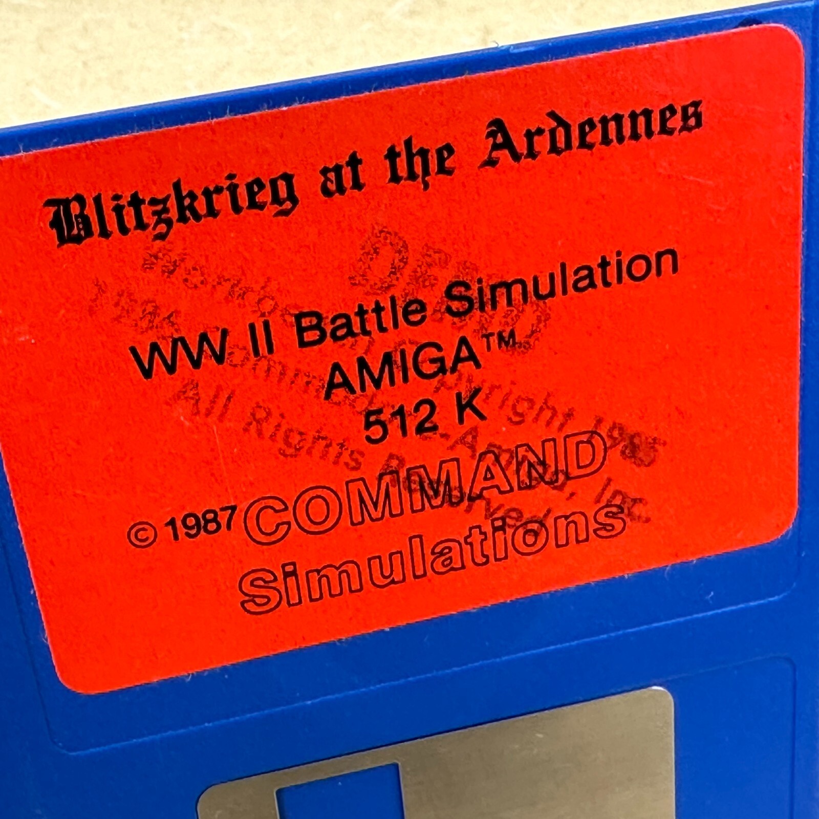 RARE DEMO Disk BLITZKRIEG ARDENNES _ WW II BATTLE SIMUL AMIGA Computers _ 1987 RARE DEMO Disk BLITZKRIEG ARDENNES _ WW II BATTLE SIMUL AMIGA Computers _ 1987