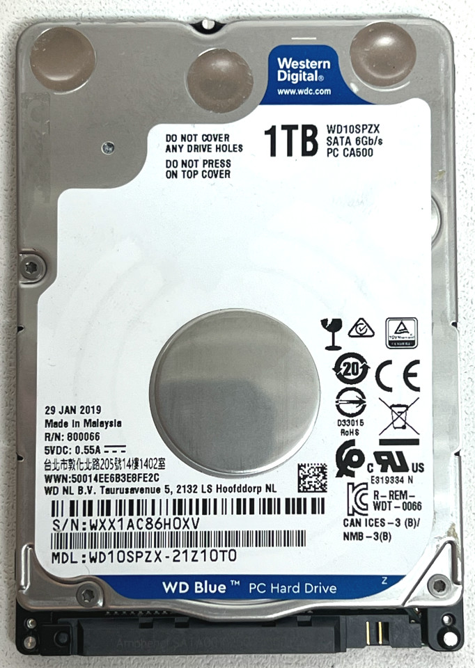 WESTERN DIGITAL WD10SPZX 1TB 2.5 WESTERN DIGITAL WD10SPZX 1TB 2.5