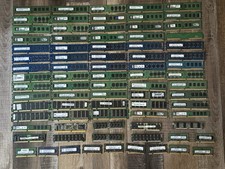Lot of 80 RAM Memory Mixed Brand & Speed Laptop Desktop PC DDR Gold Scrap Crafts picture
