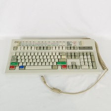 Vintage Dell Keyboard & Word Perfect Overlay Membrane Rubber Dome Beige UNTESTED picture