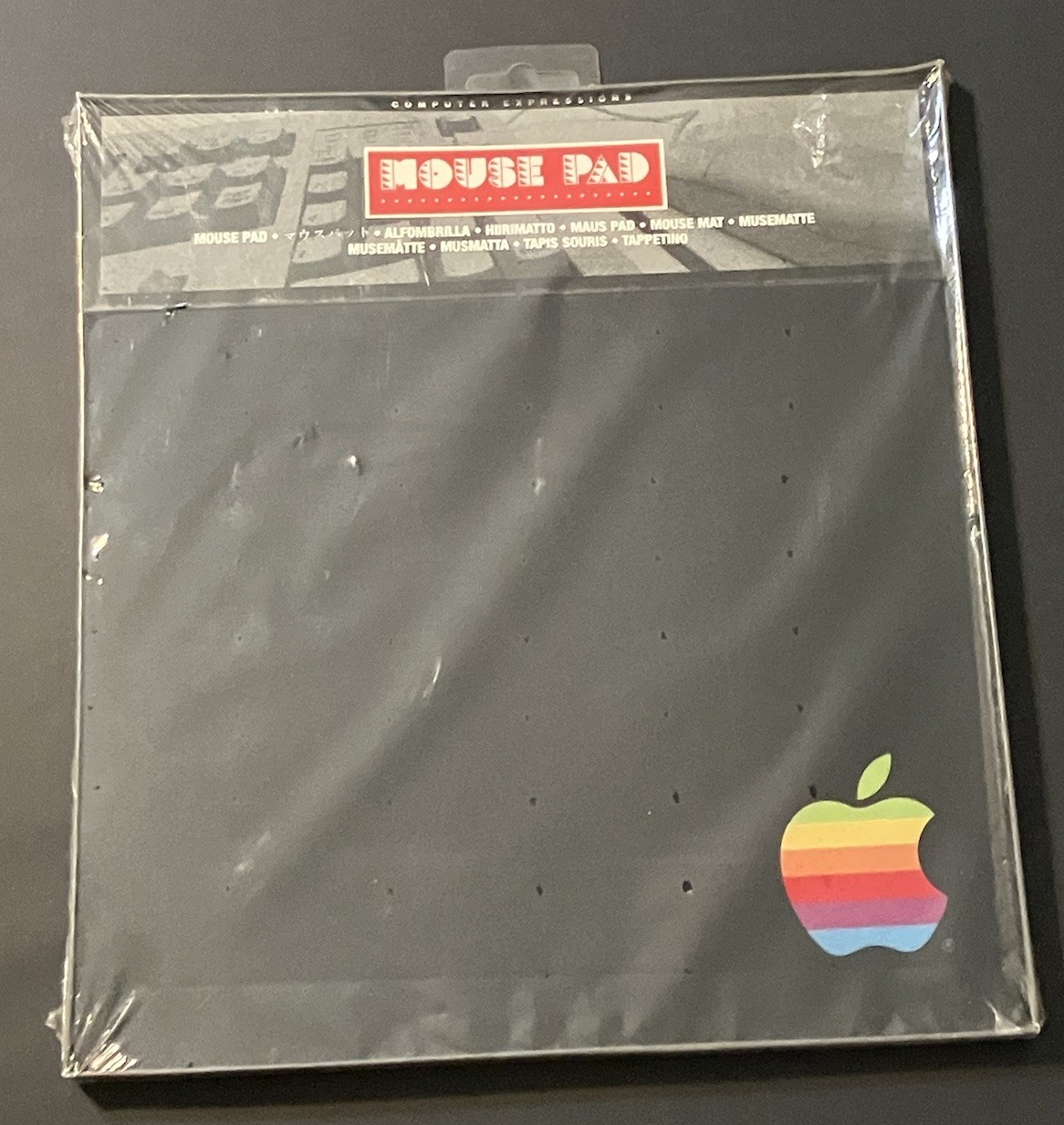 vintage Rainbow Apple Logo Mouse Pad-Sealed New