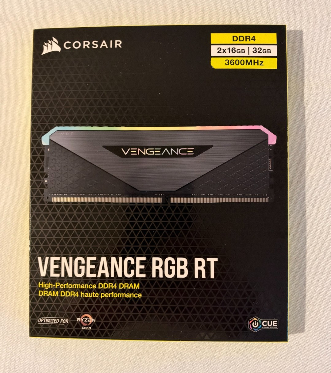 Corsair Vengeance RGB RT 32 GB (2 x 16 GB) DDR4-3600 CL16 RAM Memory Corsair Vengeance RGB RT 32 GB (2 x 16 GB) DDR4-3600 CL16 RAM Memory