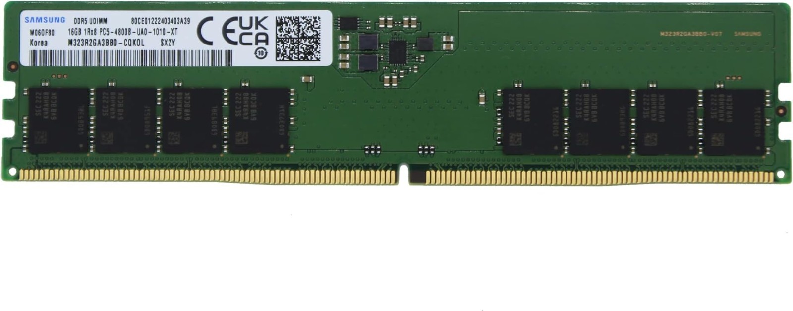 Samsung 32gb (16gb x 2) DDR5-4800 PC5-38400 UDIMM Server/Desktop RAM kit Samsung 32gb (16gb x 2) DDR5-4800 PC5-38400 UDIMM Server/Desktop RAM kit