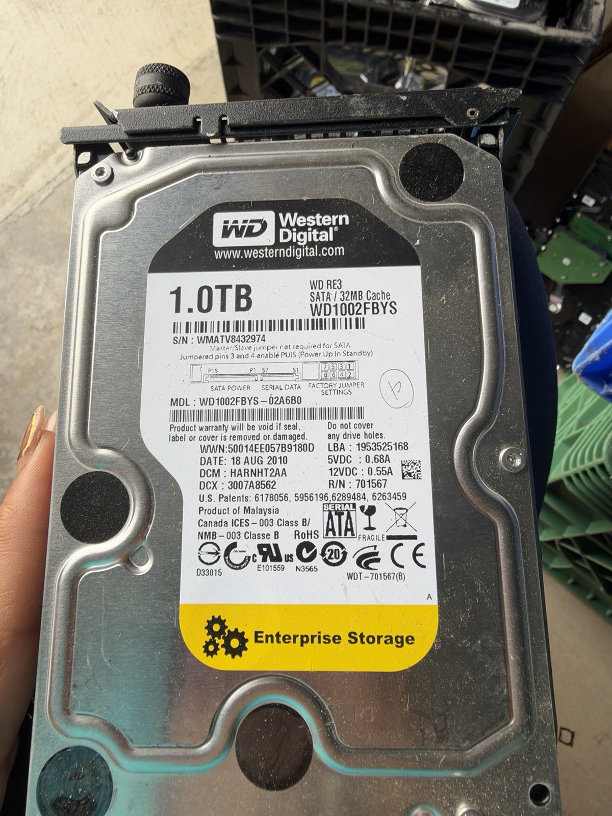 1TB SATA 7200RPM Enterprise Hard Drives Lot WD Hitachi Server HDD 1TB SATA 7200RPM Enterprise Hard Drives Lot WD Hitachi Server HDD