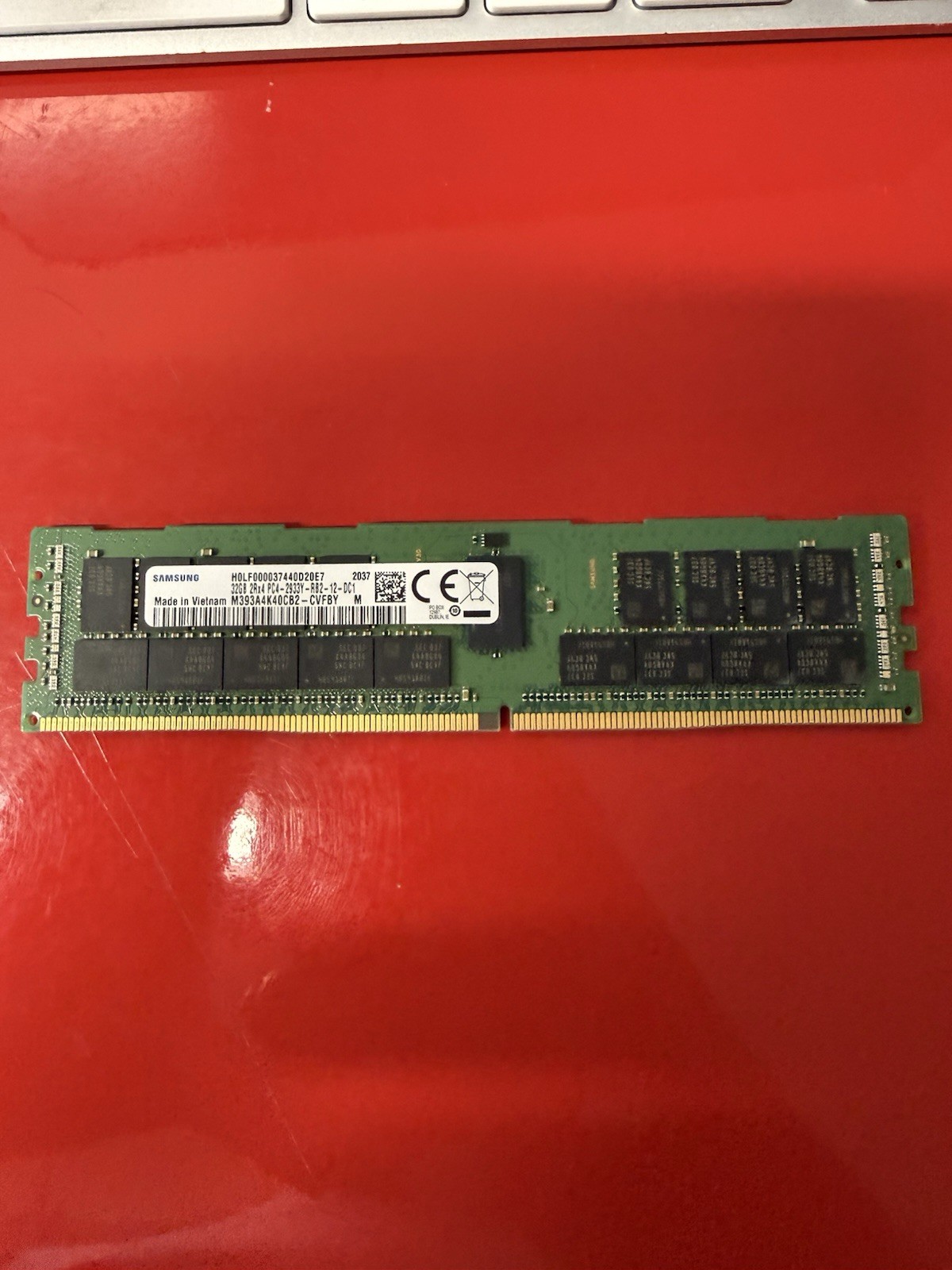 Lot of 12 Samsung 32 GB PC4 2933Y M393A4K40CB2-CVFBY Server Memory
