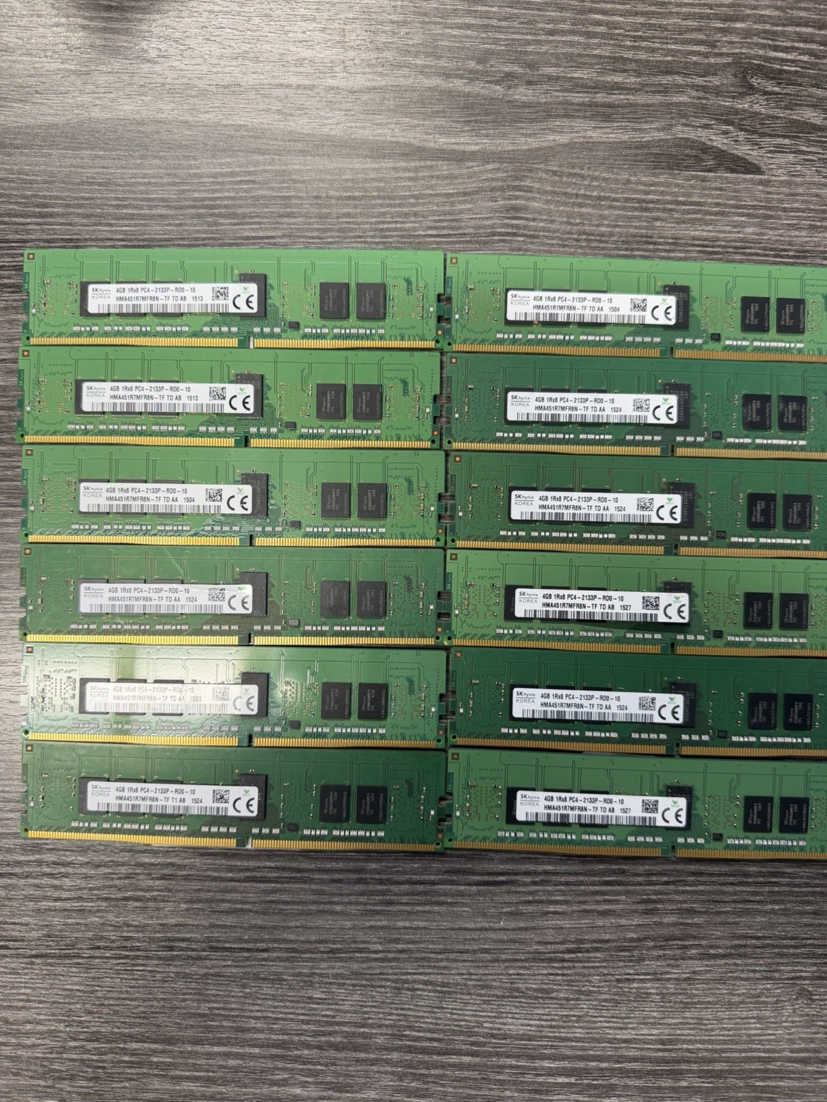 LOT OF 12  SK Hynix Cisco 16GB PC4-2133P DDR4 2Rx4 RDIMM RAM HMA42GR7MFR4N-TF