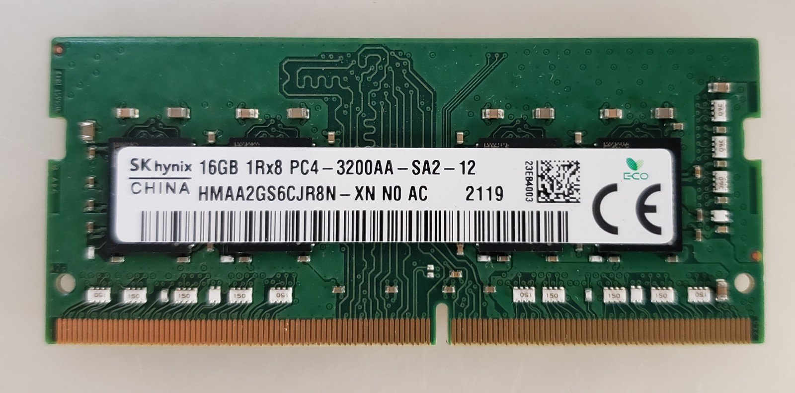 SK Hynix 16GB 1Rx8 PC4-3200AA-SA2-12 HMAA2GS6CJR8N-XN N0 SO-DIMM Memory RAM