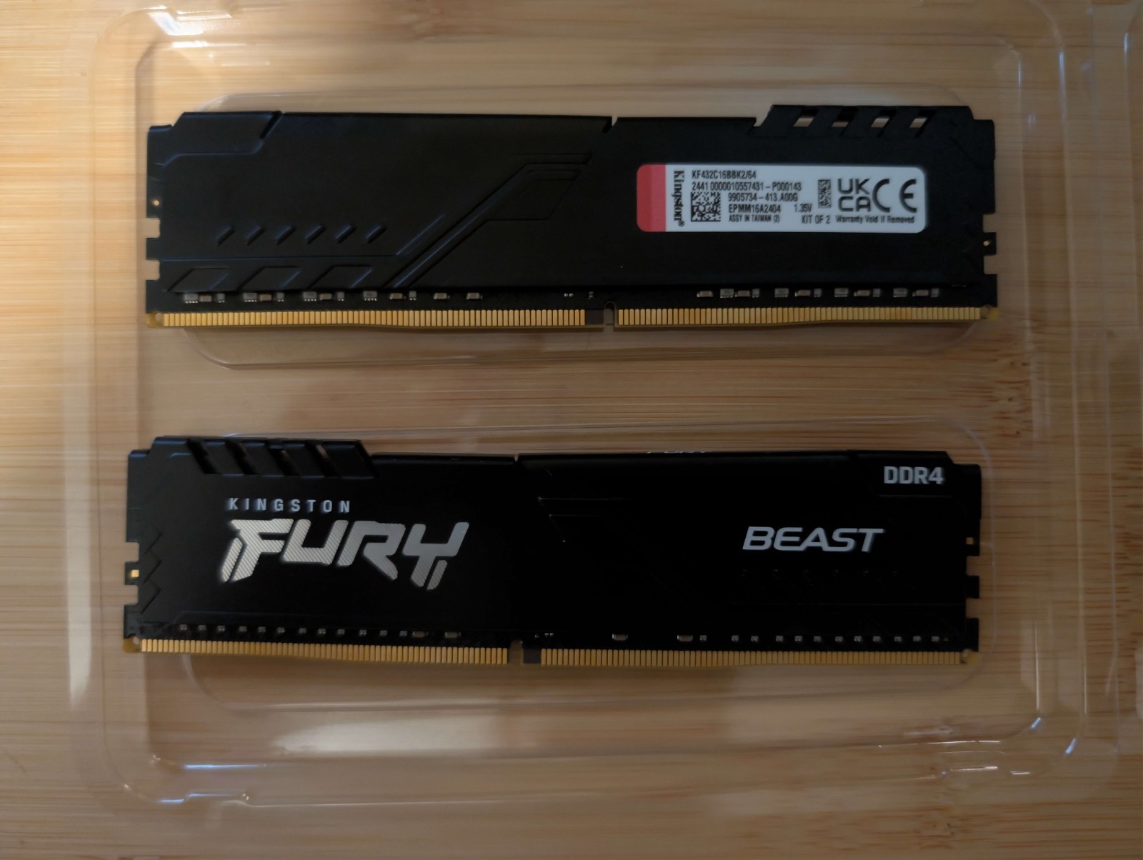 Kingston Technology FURY Beast 64GB (2x32) DDR4 3200 MHz (KF432C16BBK2/64) Kingston Technology FURY Beast 64GB (2x32) DDR4 3200 MHz (KF432C16BBK2/64)