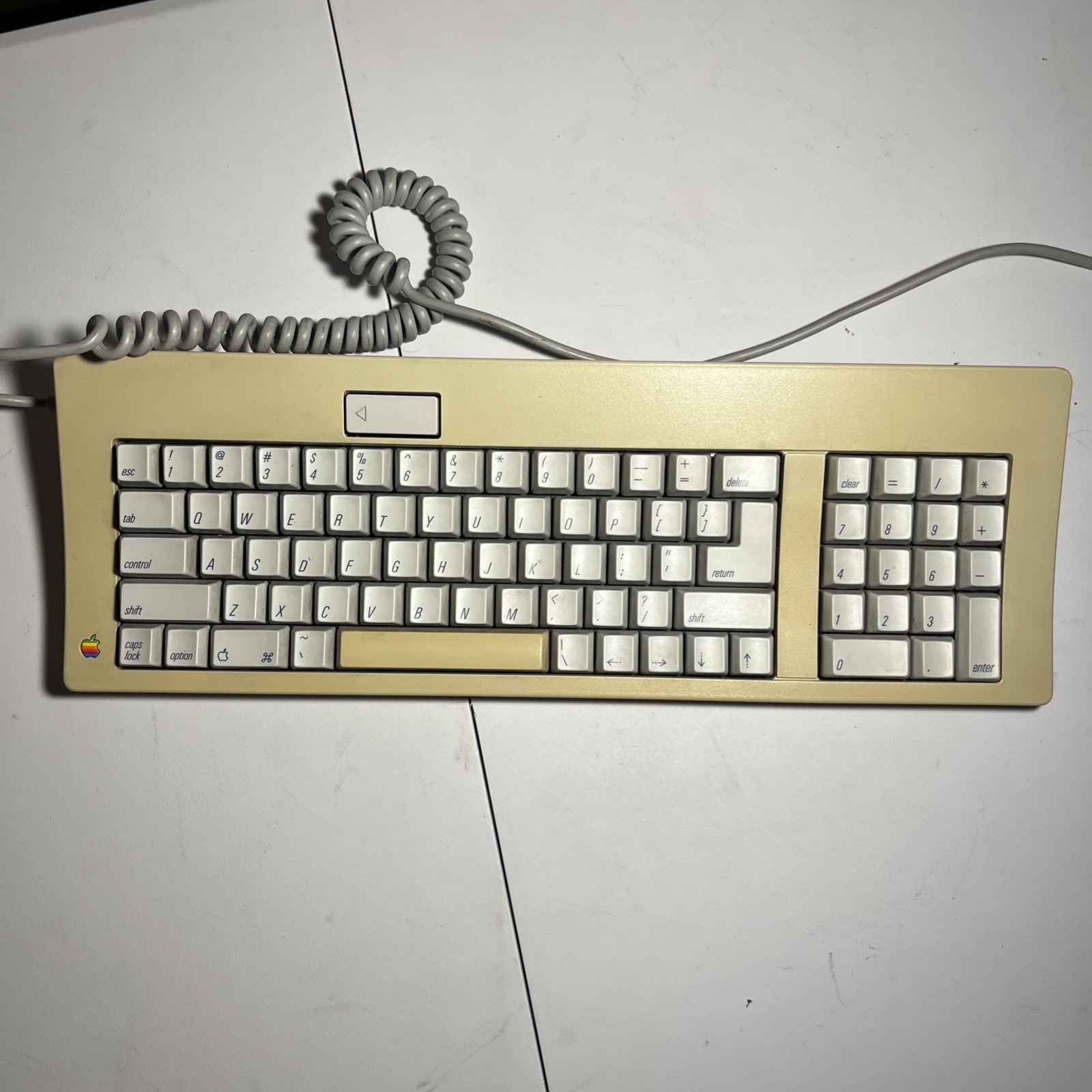 Vintage Apple M0116 Keyboard Macintosh Mac With Orange Alps + Cable