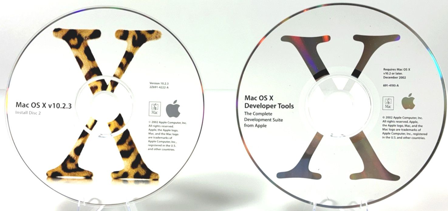 Vintage Mac OS X v10.2.3 Install Disc 2 and Mac OS X Developer Tools Untested Vintage Mac OS X v10.2.3 Install Disc 2 and Mac OS X Developer Tools Untested