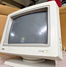 Vintage Digital VT340 DEC terminal color CRT monitor, powers on, keyboard error picture