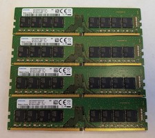 Samsung 4 x 32GB DDR4 2Rx8 PC4-2666V-U UDIMM Desk Memory M378A4G43MB1-CTD picture