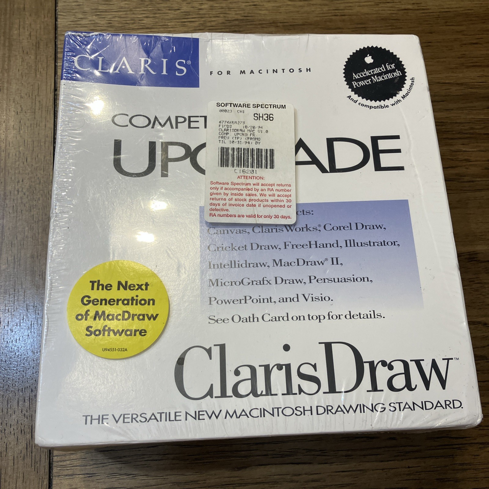 CLARIS MacWrite Competitive Upgrade Apple Macintosh Vintage Brand New Sealed