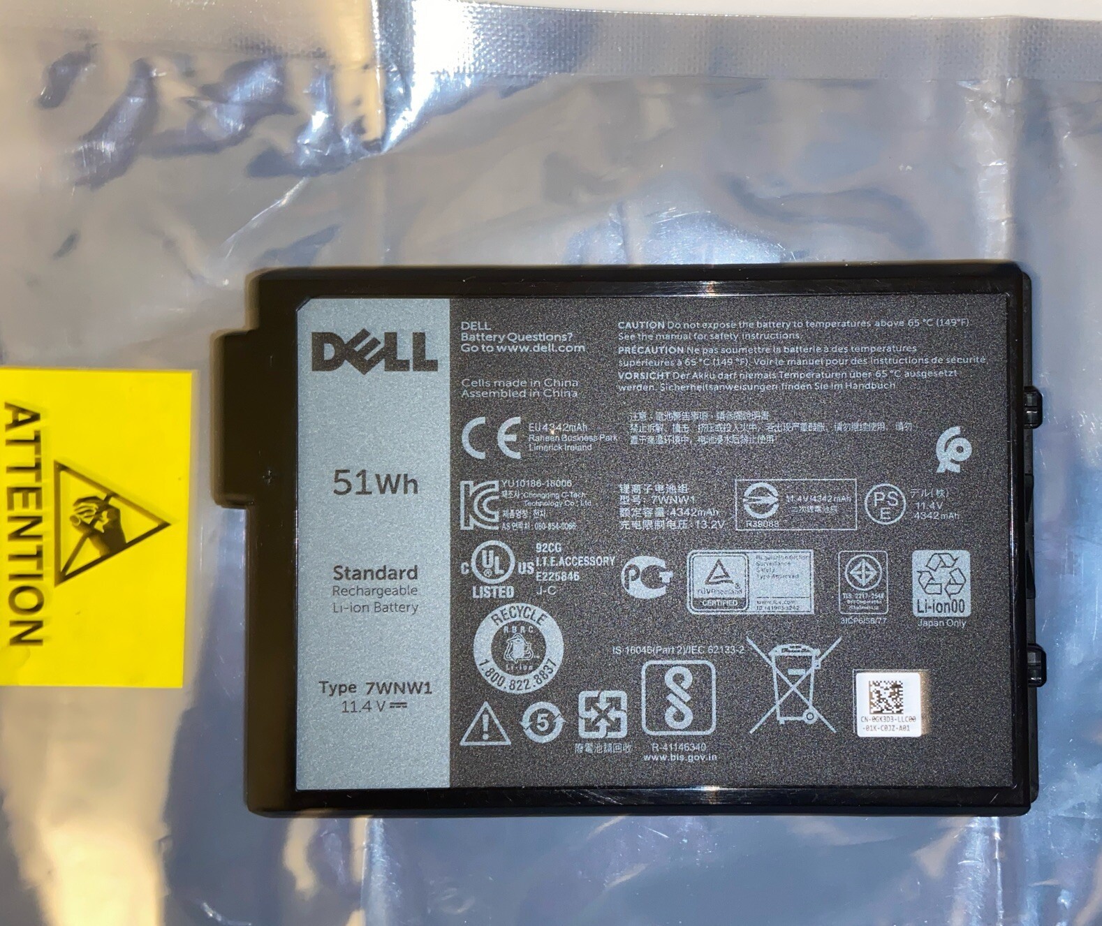 OEM Genuine Dell Latitude 5420 5424 7424 Rugged 11.4V 51Wh Battery 06JRCP 7WNW1 OEM Genuine Dell Latitude 5420 5424 7424 Rugged 11.4V 51Wh Battery 06JRCP 7WNW1