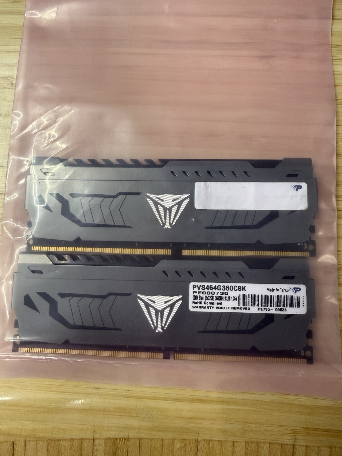 Patriot Viper Steel 64GB (2x32GB) DDR4 RAM 3600MT/s CL18 #P1 Patriot Viper Steel 64GB (2x32GB) DDR4 RAM 3600MT/s CL18 #P1