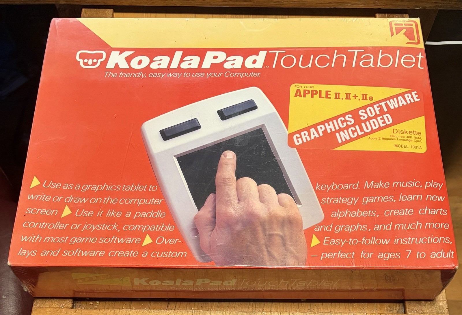 VINTAGE KOALA PAD TOUCH TABLET + GRAPHICS SOFTWARE APPLE II II+ IIe NOS SEALED