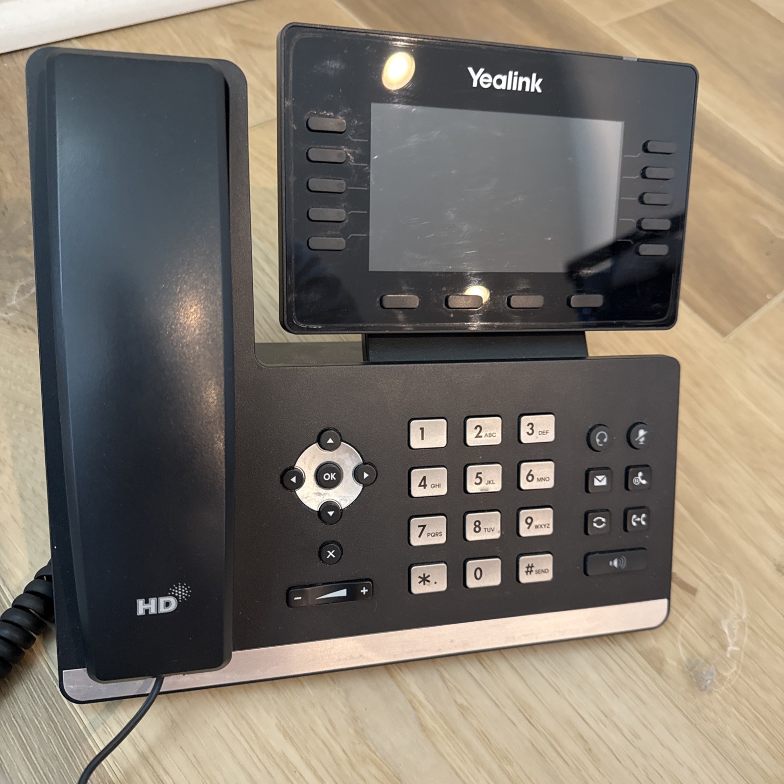Yealink SIP-T54W VoIP IP Phone WiFi Bluetooth Gigabit PoE Tested w/ Power Supply